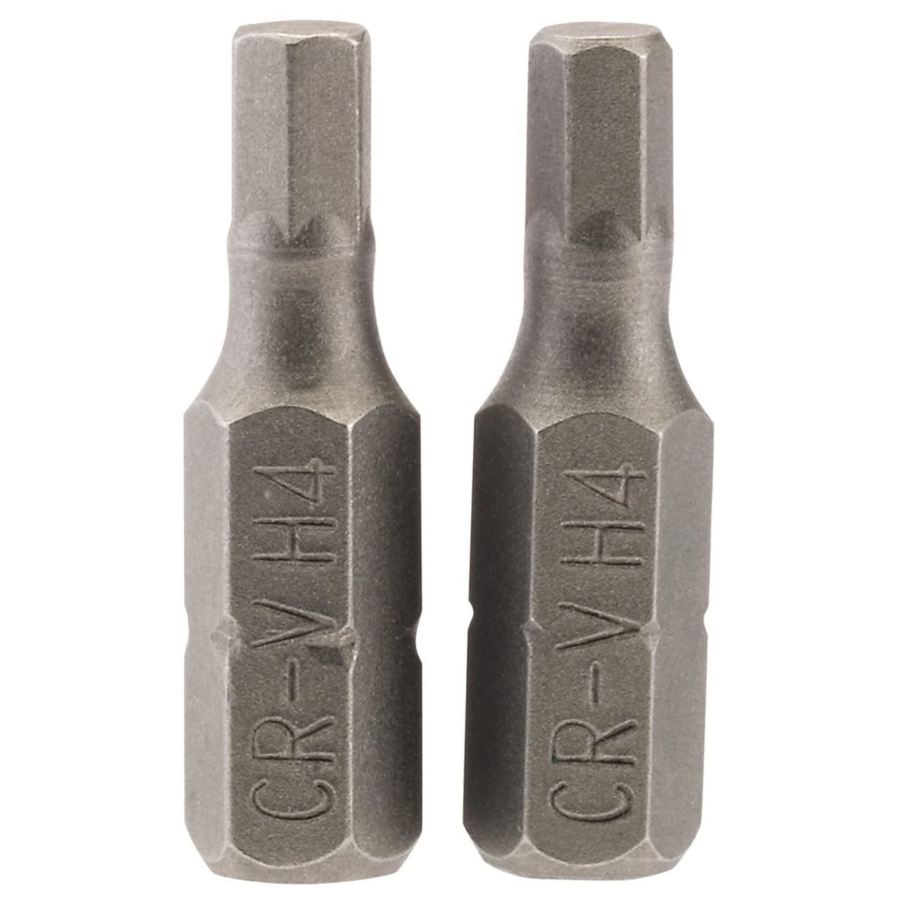 Draper 63982 Hexagonal Insert Bit 4mm 1/4"" Hex 25mm Long (Pack of 2)