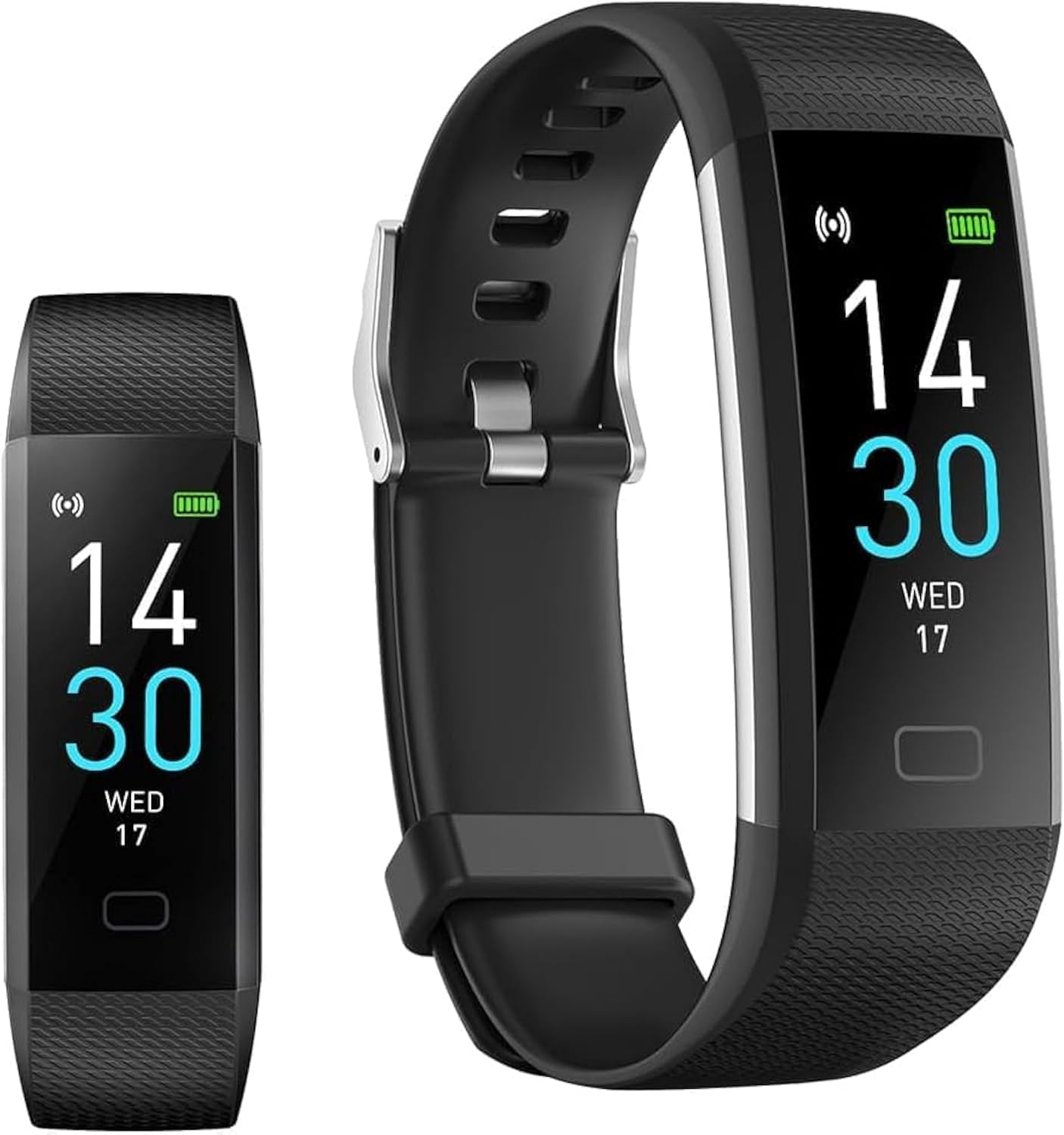 Fitness Tracker Smartwatch – Blood Pressure, Heart Rate, and Oxygen Monitoring | Sleep and Activity Tracker with Step Counter Pedometer | Ideal for Men, Women, and Kids | Health Monitoring on the Go