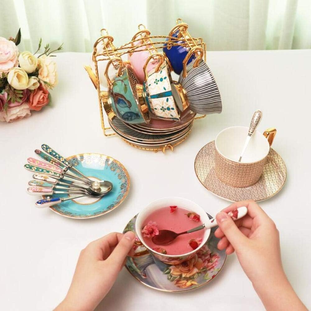 SGSG European Style Bone China Coffee Cup Set Home Creative Set of English Afternoon Tea Set