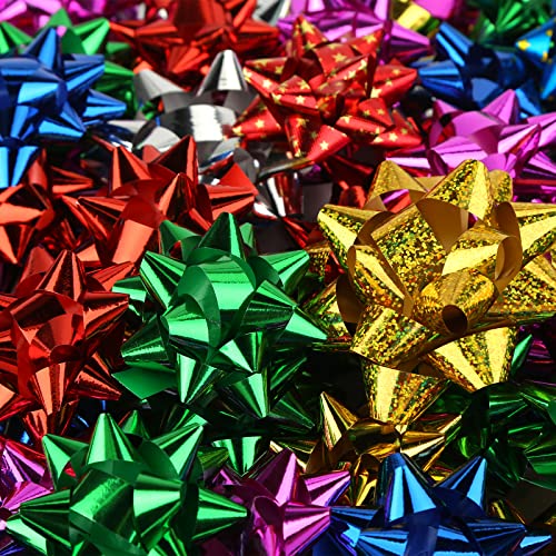 Shindel Christmas Gift Bow, 84Pcs Holiday Bow Set Christmas Print Bows For Christmas Decoration, Gift Basket, 3-4 Inches #TOP4