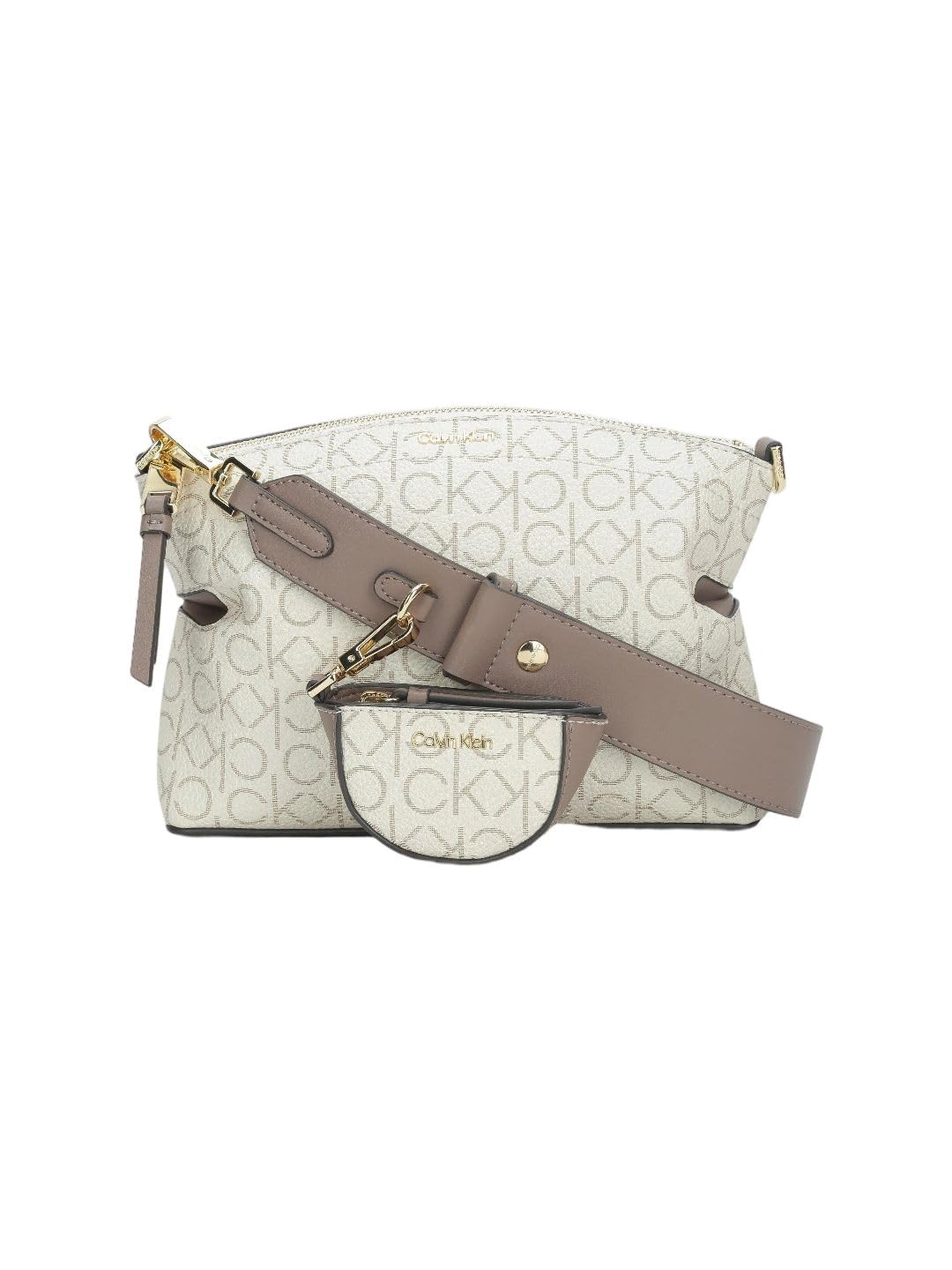 calvin klein Logo Brown Pu Sling Bag-picture-38