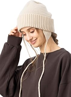 [Ｌｏｏ＆ｃ] [ルーアンドシー] 帽子 レディース パイロット ニット帽 ゆったりサイズ ワッチ 大きいサイズ 耳あて 防寒 秋冬 ユニセックス ニットキャップ メンズ