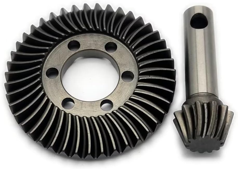 Hard Chrome Steel Front or Rear Spiral Cut Differential Ring and Pinion Gear 43/12T for Axial 1/6 SCX6 AXI252007