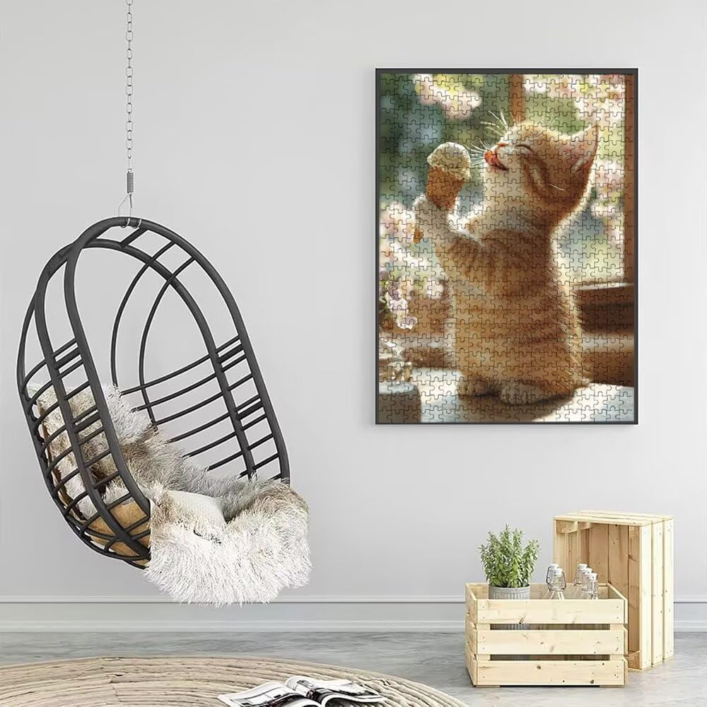Eiscreme Katze Puzzle 4000 Teile, Klassische Puzzles, Geschicklichkeitsspiel Puzzle für Erwachsene, Puzzlespiele für Die Ganze Familie, Mit Schöner Verpackung, Dekoration Puzzles DX0YL3-88