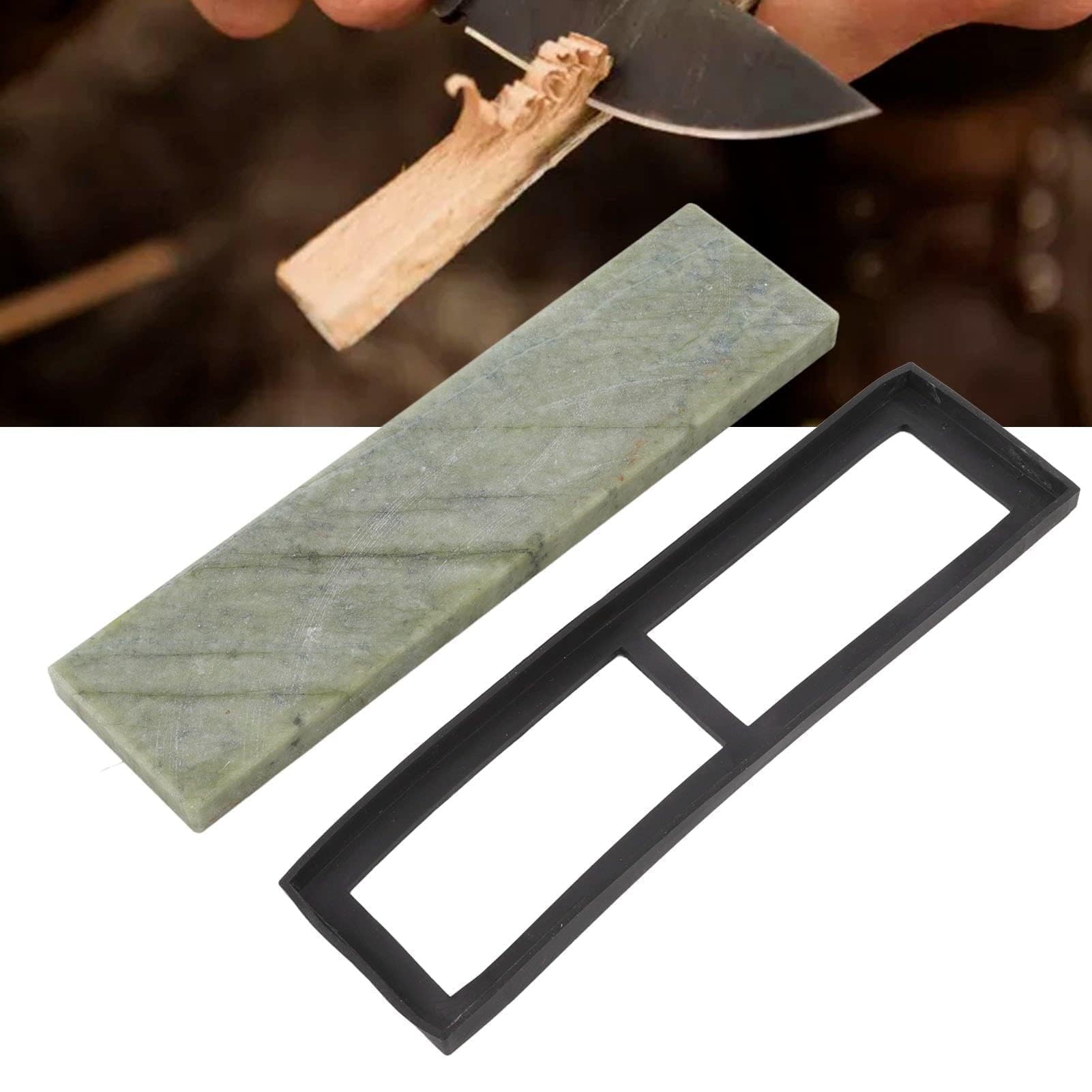 Pietra per Affilare, Grana 10000 con Agata Verde I Coltelli per Affilare I Coltelli di Rasoio Cote da Cucina Strumento per Lucidare