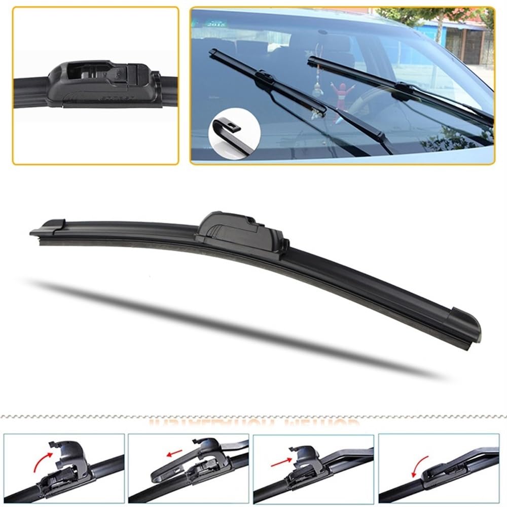 Automotive Tergicristalli Spazzola Tergicristallo Per Auto, In Gomma Siliconica, Per Tergicristallo Anteriore, Compatibile Con Nissan Per Terrano 1993-2014 (Color : 3)