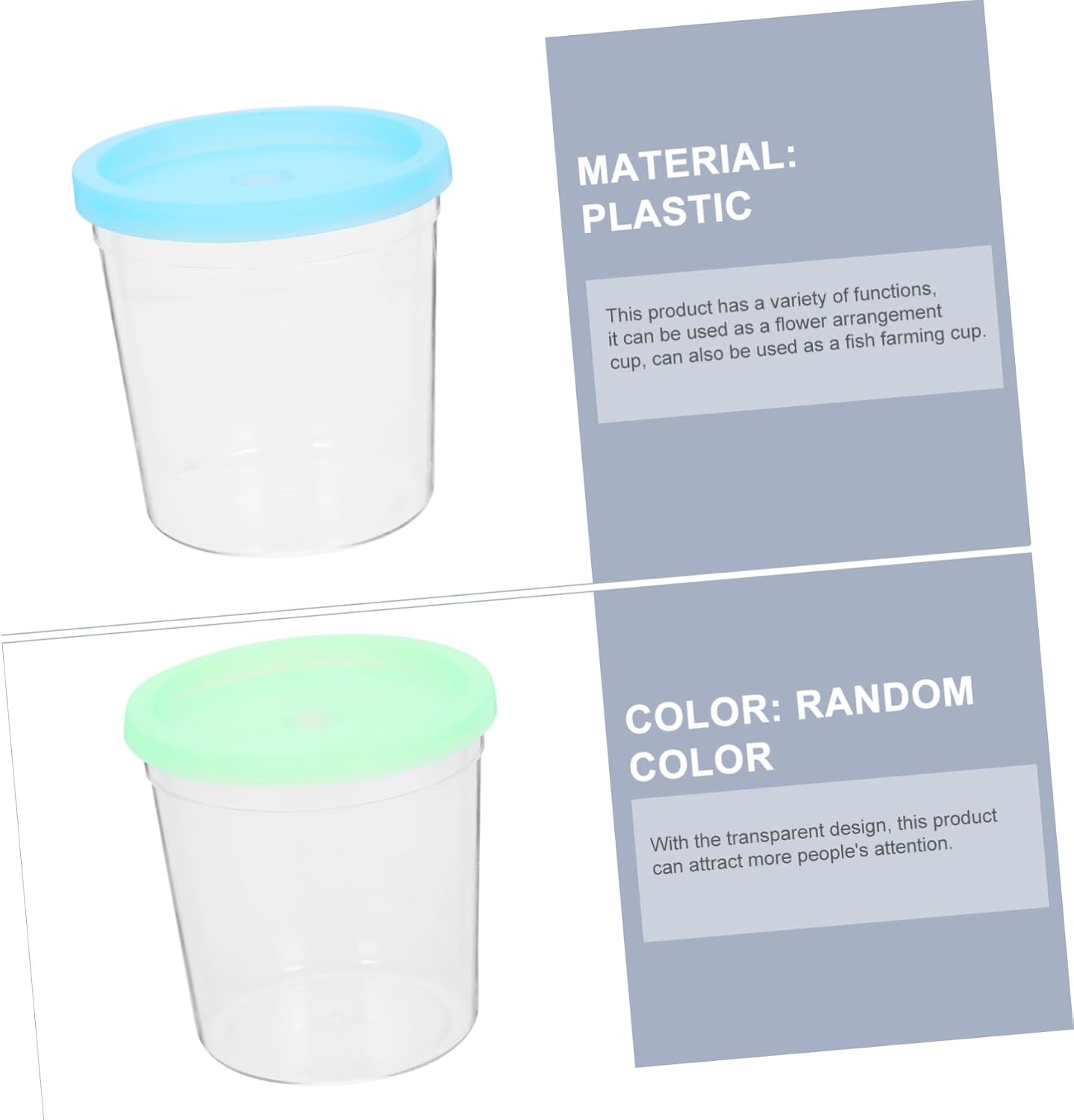 Jellyfish Cup 12 Pack Plastic Fish Bowl for Betta Fish