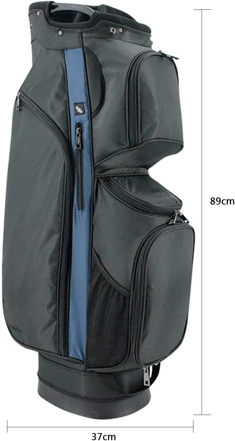 14 Way Dividers Easy to Carry Durable Golf Stand Bag with Waterproof Wear-Resistant Durable Fabric Lightweight Organized Golf Bag (Black)