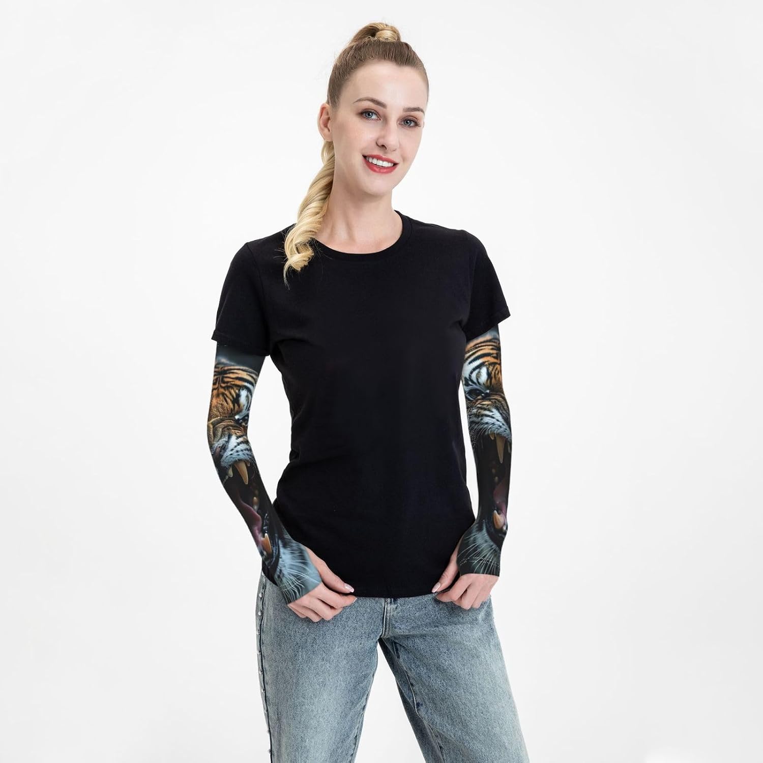 Arm Sleeves Cooling UV Sun Sleeves for Men & Women | Vast Space Pattern Uv Sleeve Sun Protection Sports Compression Upf 50+|Breathable|Tattoo Cover Up|Outdoor Work