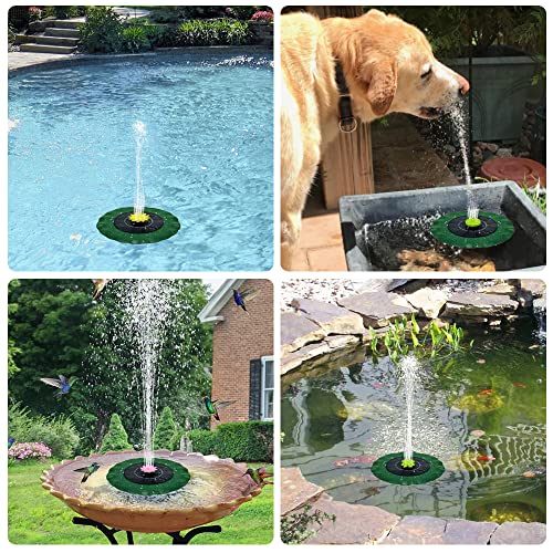 JORAKI Solare Fontana Pompa, 1W Pompa Acqua Solare Fontana da Giardino con 9 Ugelli, Fontana Solare per Bagno, Uccelli,Acquario,Stagno o Decorazione del Giardino - Image 8