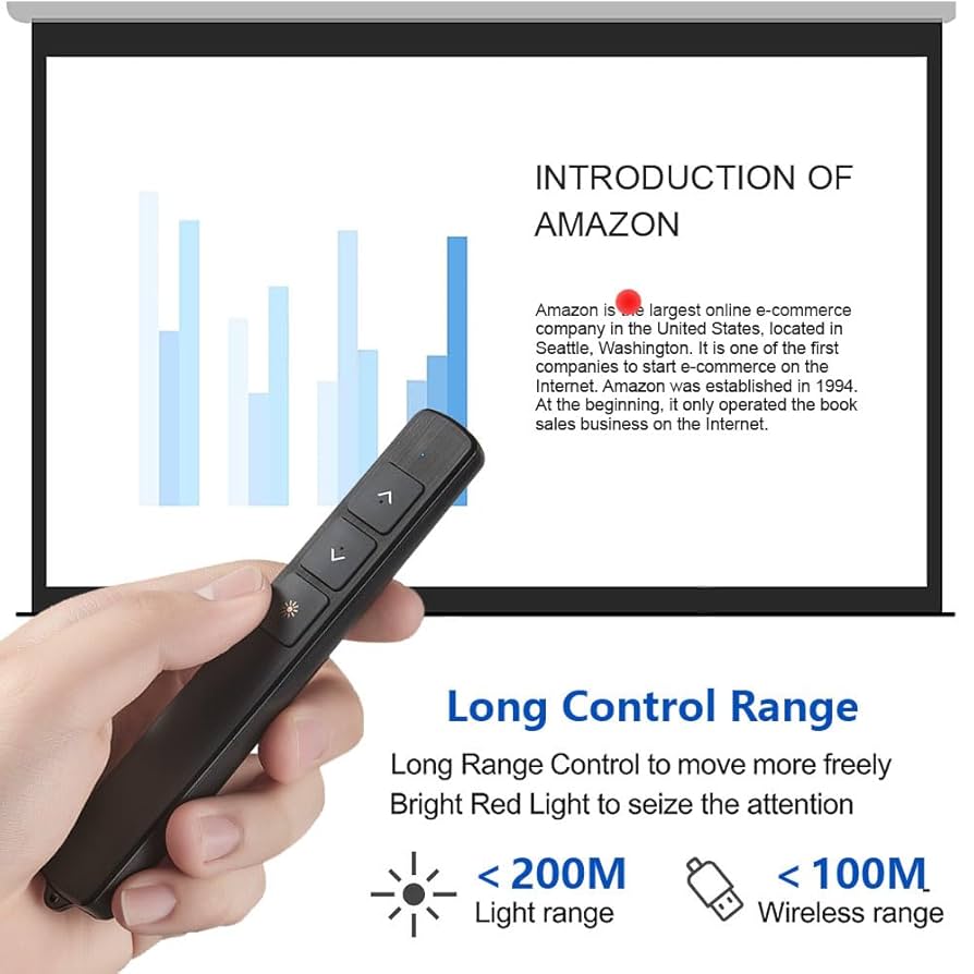 ORICO 2.4 GHz Wireless Presenter Clicker For Presentation Remote Powerpoint Clicker Slide Advancer