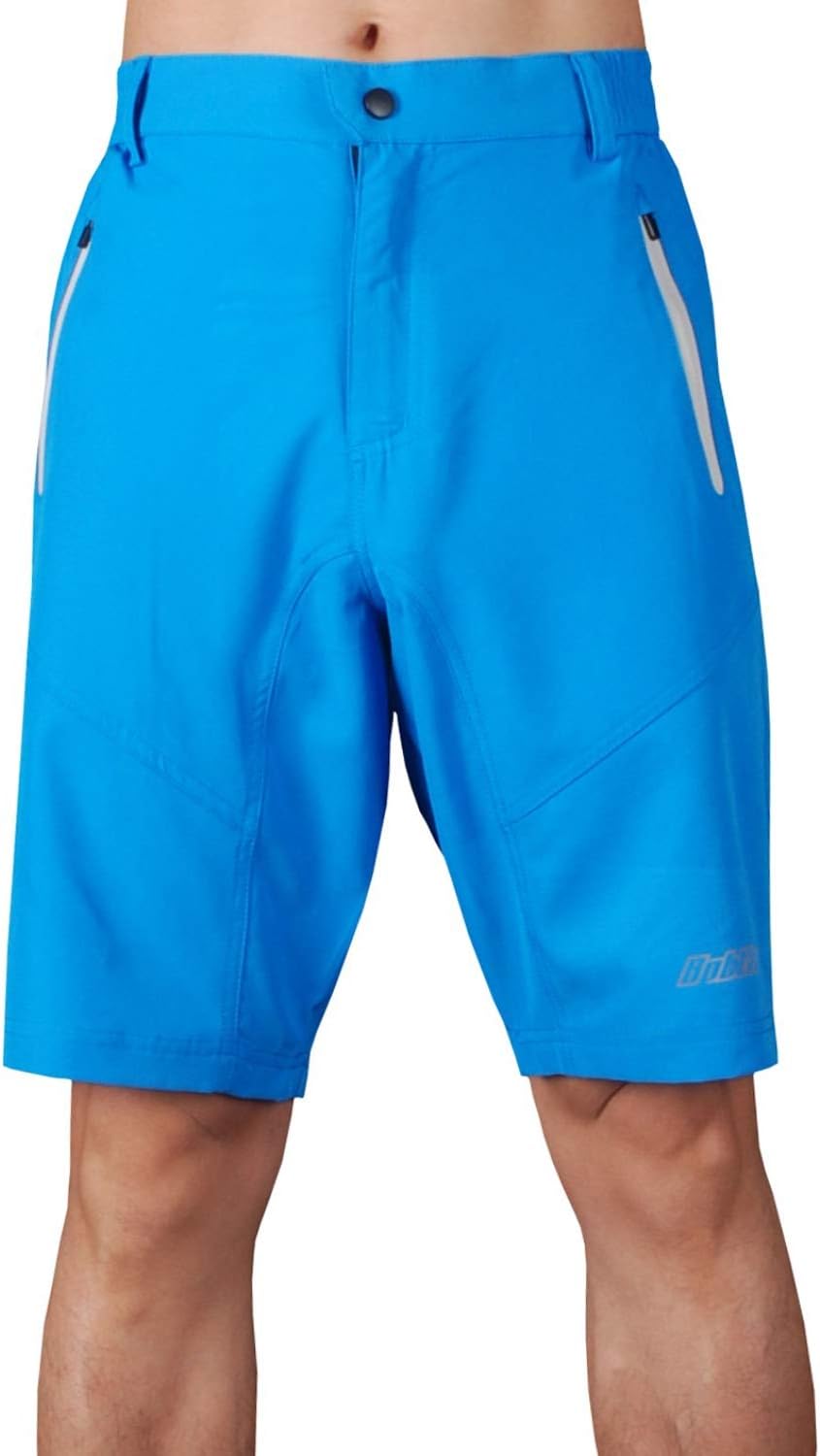 bpbtti Men's MTB Cycling Short Pants Lightweight Loose Fit Hiking Shorts with 3 Zipper Pockets