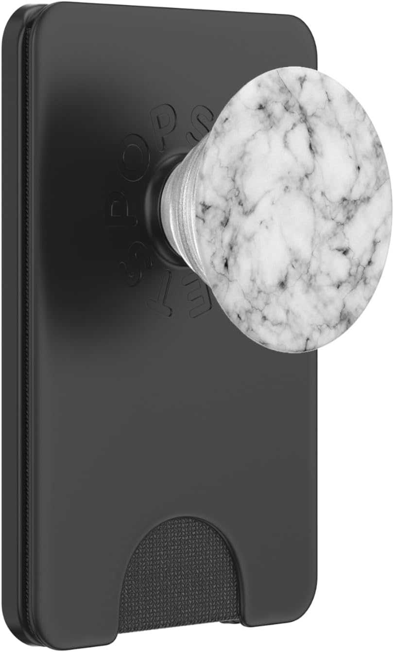 White & Black Geometric Design Phone Stand & Holder PopSockets PopGrip for MagSafe