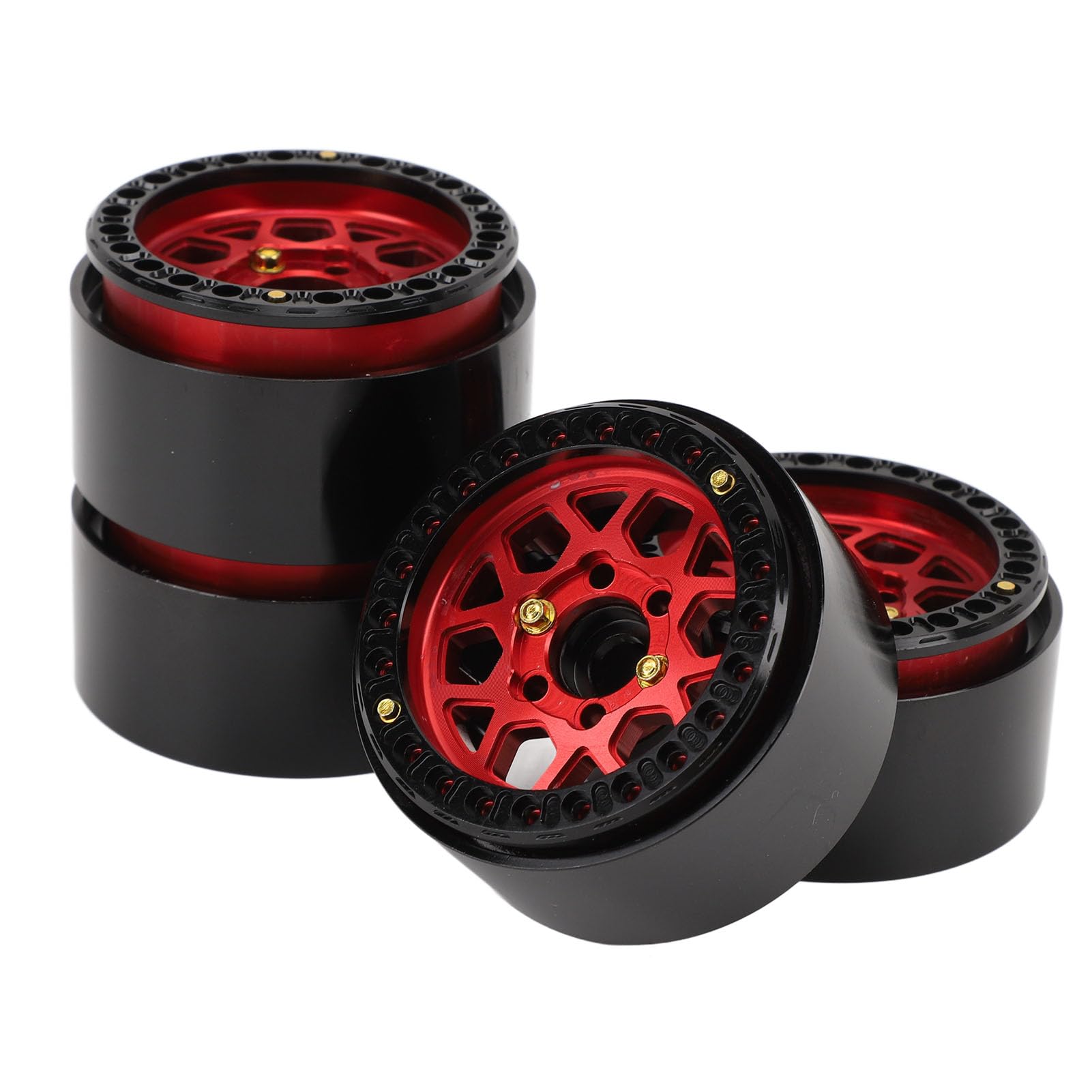 Pilipane Jantes de Voiture de Drift 1:10 en Alliage d'aluminium IFR Skarn, Anneau de Pression, Jantes de véhicule RC pour pneus de 1,9 Pouces, Ensemble de 4 pièces, Haute Performance,