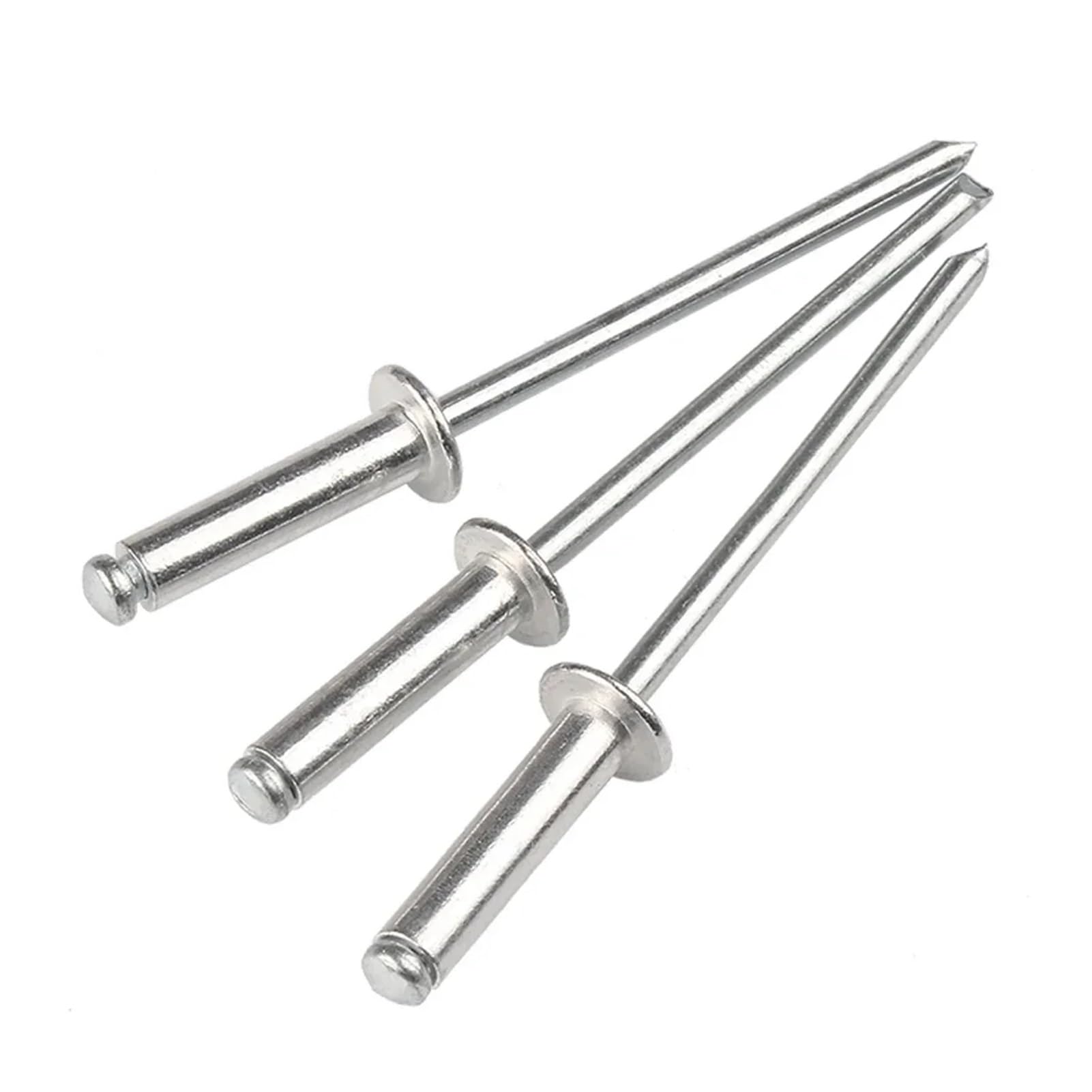 remaches ciegos, Remaches ciegos 30-50 piezas Mandril de acero con cabeza cúpula aluminio M2.4 M3.2 M4 .8 Clavo escape 12 mm(M2.4 (50pcs),12mm)