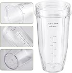 24OZ Replacement Parts for Ninja, QT 2Pack Replacement Cups with Sip & Seal Lids,710ML(24oz) Measuring Scale Cup Mug, FIT for Nutri Ninja Auto IQ Series Blenders BL450 BL480 BN401 BN801