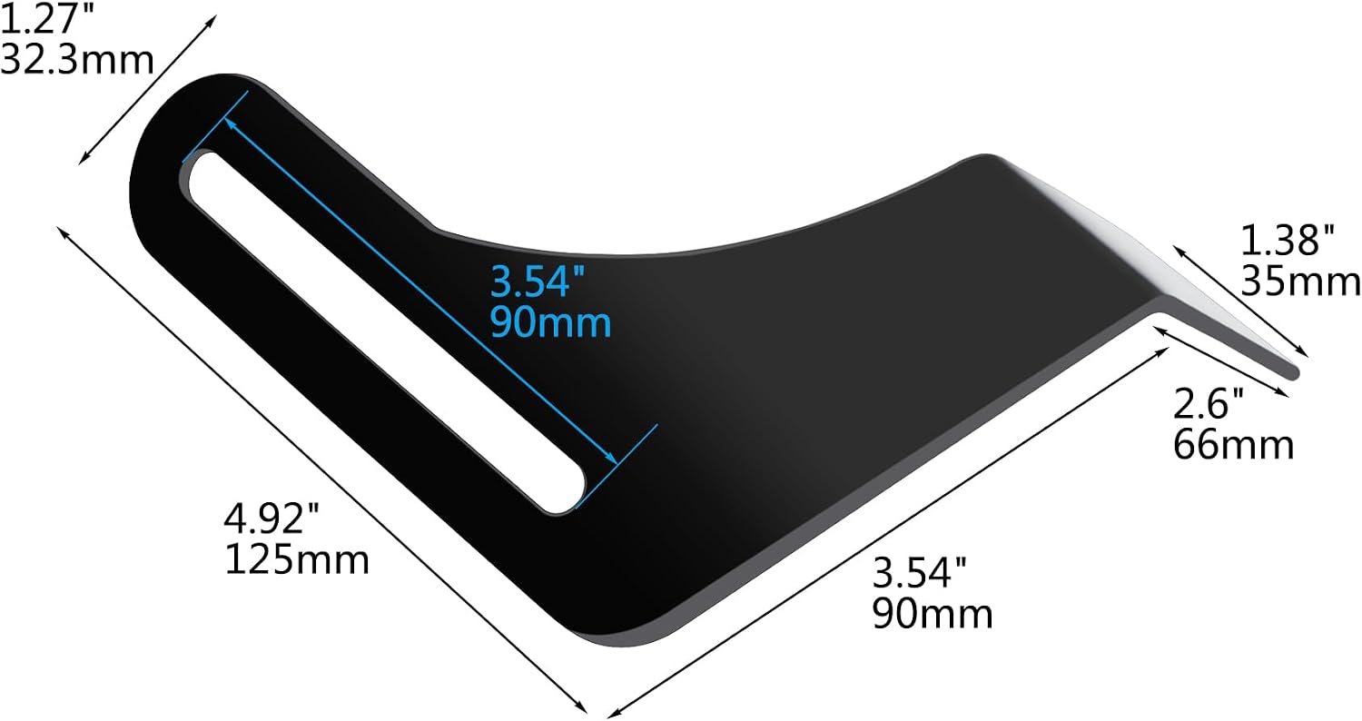2 Pcs Bench Grinder Protective Tool Rest, 9.84" Steel Bracket Tool Part, Bench Grinder Polisher Replacement Backing Plate Washer Pad, Metalworking Repair Part, Black