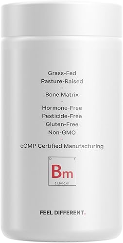 Miniatura 9 de Codeage Suplemento de médula ósea alimentada con pasto – Matriz ósea de carne de res liofilizada y no desgrasada y cartílago – 1500 mg por porción,