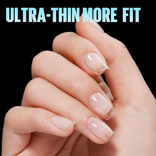Miniatura 2 de TOMICCA 240 puntas de uñas extra cortas, 15 tamaños, uñas de gel de cobertura completa, puntas de uñas de gel acrílico suave para extensión de uñas
