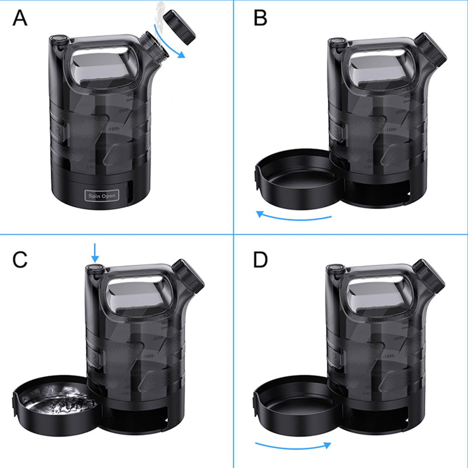 Botella de Agua para Perros Portátil Dispensador De Agua Portátil para | Botella De Agua Para Perros De Gran Capacidad Para Camping, Viajes, Exteriores, Playa Y Senderismo