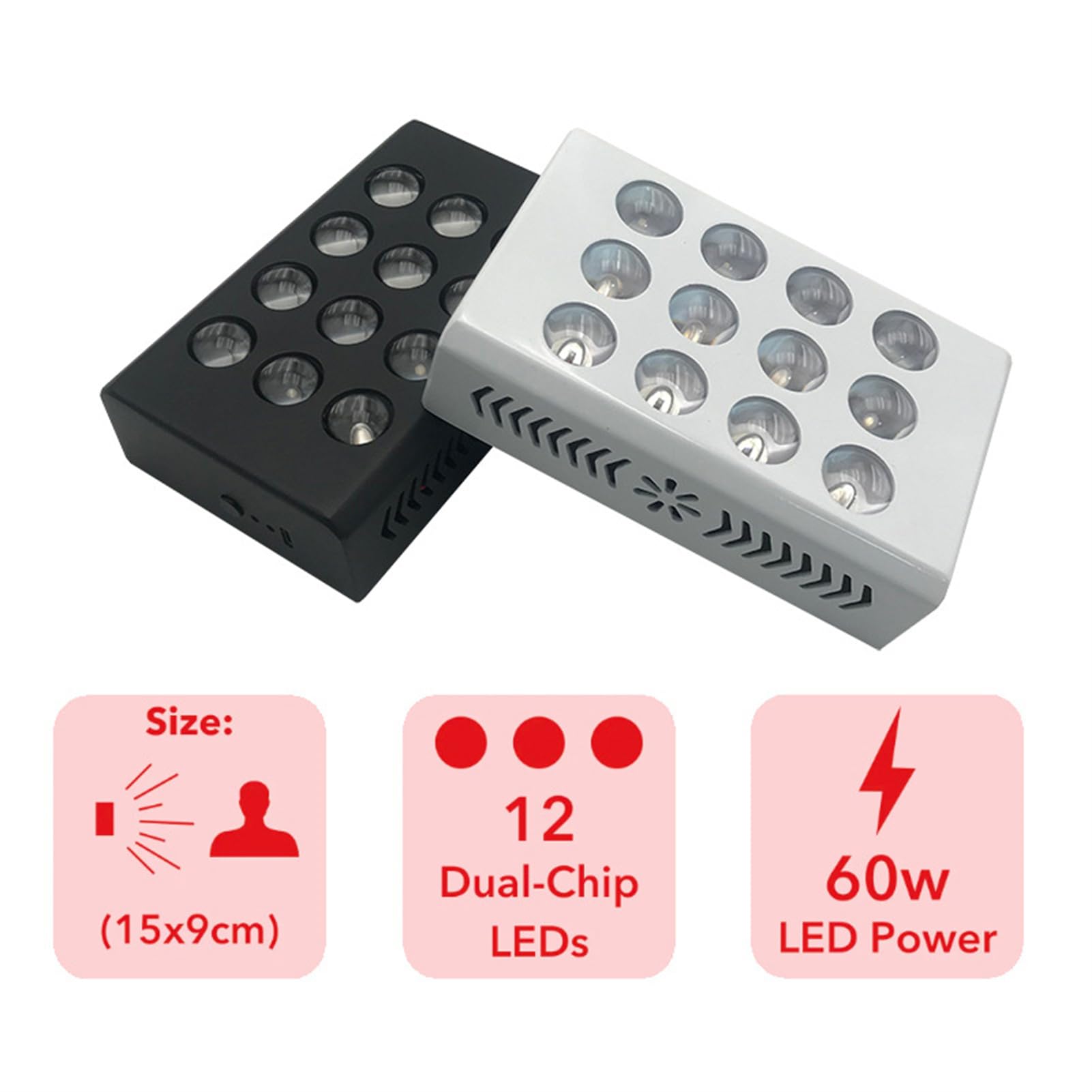 GOURIXIN Dispositivo de Terapia de luz roja, Panel de Terapia de luz roja Recargable portátil para la Cara y el Cuerpo, 660 NM 850 NM, para la Piel, el sueño, la relajación