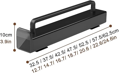Miniatura 3 de Barra de valet para armario extraíble, soporte retráctil para pantalones de 66.1 lbs, riel de ropa retráctil de aleación de aluminio, doble fila de