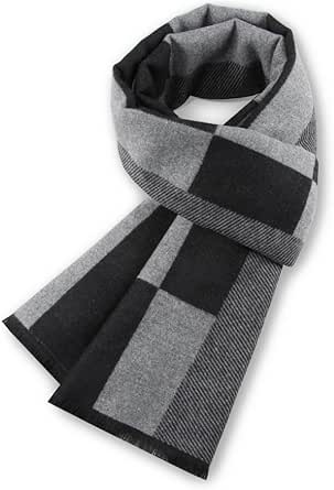 Écharpe Homme Léger Avec Pompon - Foulard Classique Automne Hiver, Doux Et Élégant, 90x190 Cm