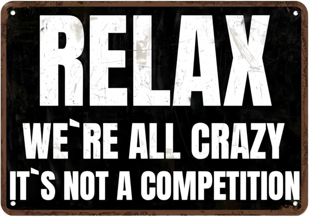 Relax Retro Funny Novelty Art Backyard Sign Funny Wall Décor Tin Signs Poster Cafe Plaque 8 x 12 Inch