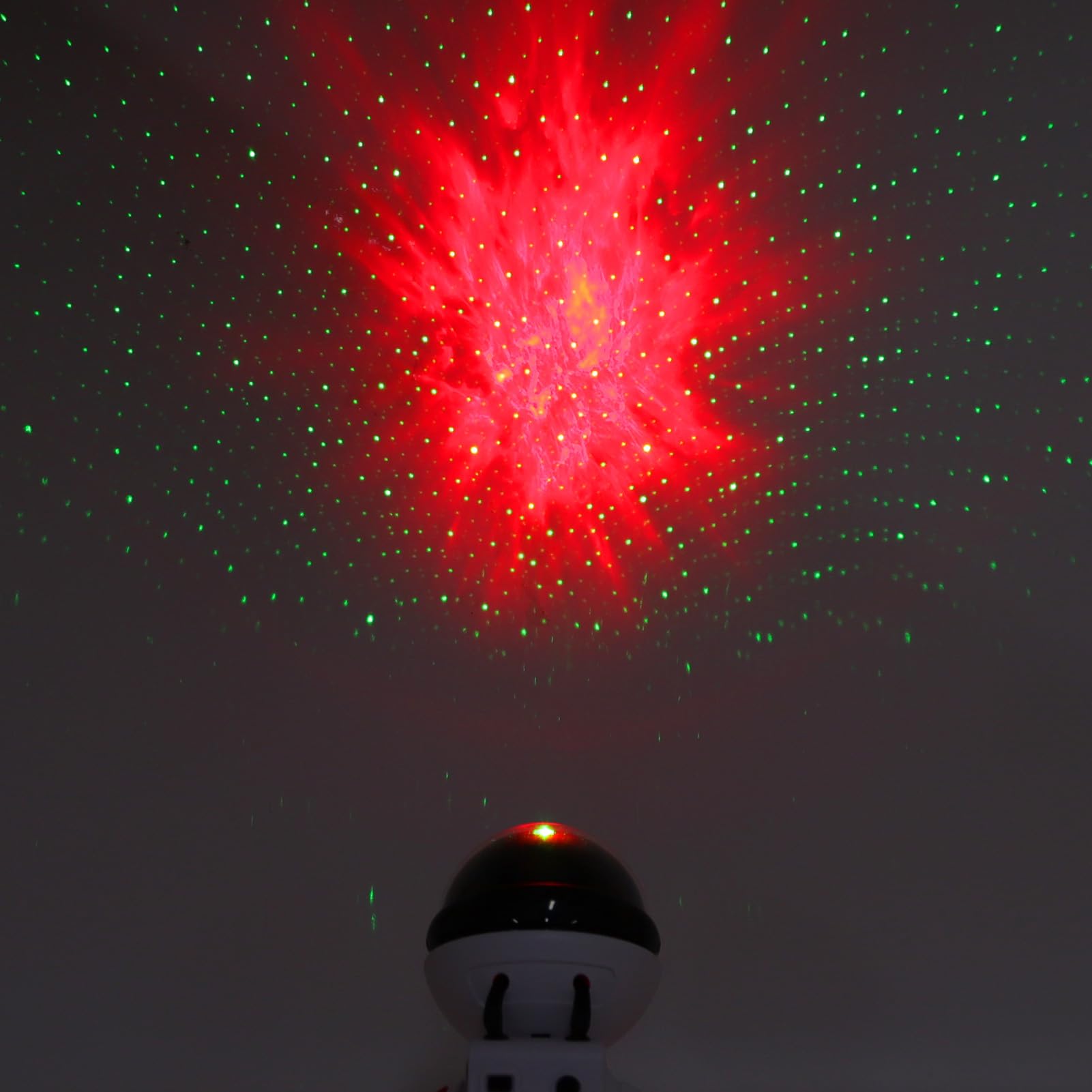 Proyector de luz nocturna LED de estrella, lámpara de proyector de estrella de astronauta USB, luz de proyección ambiental RGB, regalo de cumpleaños para niños (Blanca)