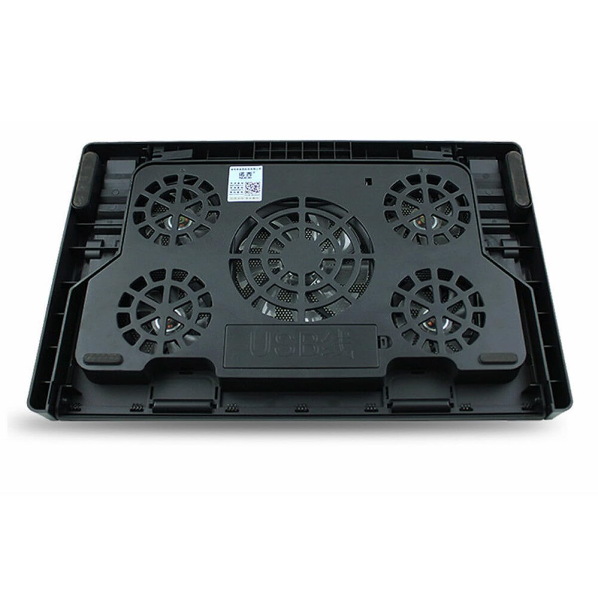 Amosfun Refroidisseur PC Portable à Ventilateurs Silencieux avec Support Réglable Multi-Angles Base Antidérapante et Hub USB Double pour Dissipation Chaleur