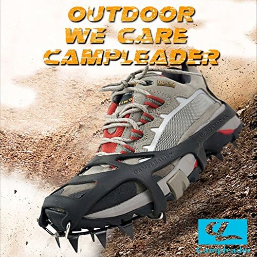 CAMPLEADER Crampon 2016 Spring Traction Cleats for Snow & Ice Safe Protect Shoes (Ergonomic Fifth Edition) (Ergonomic Crampon Fifth Edition 2016£¨1 year warranty£©