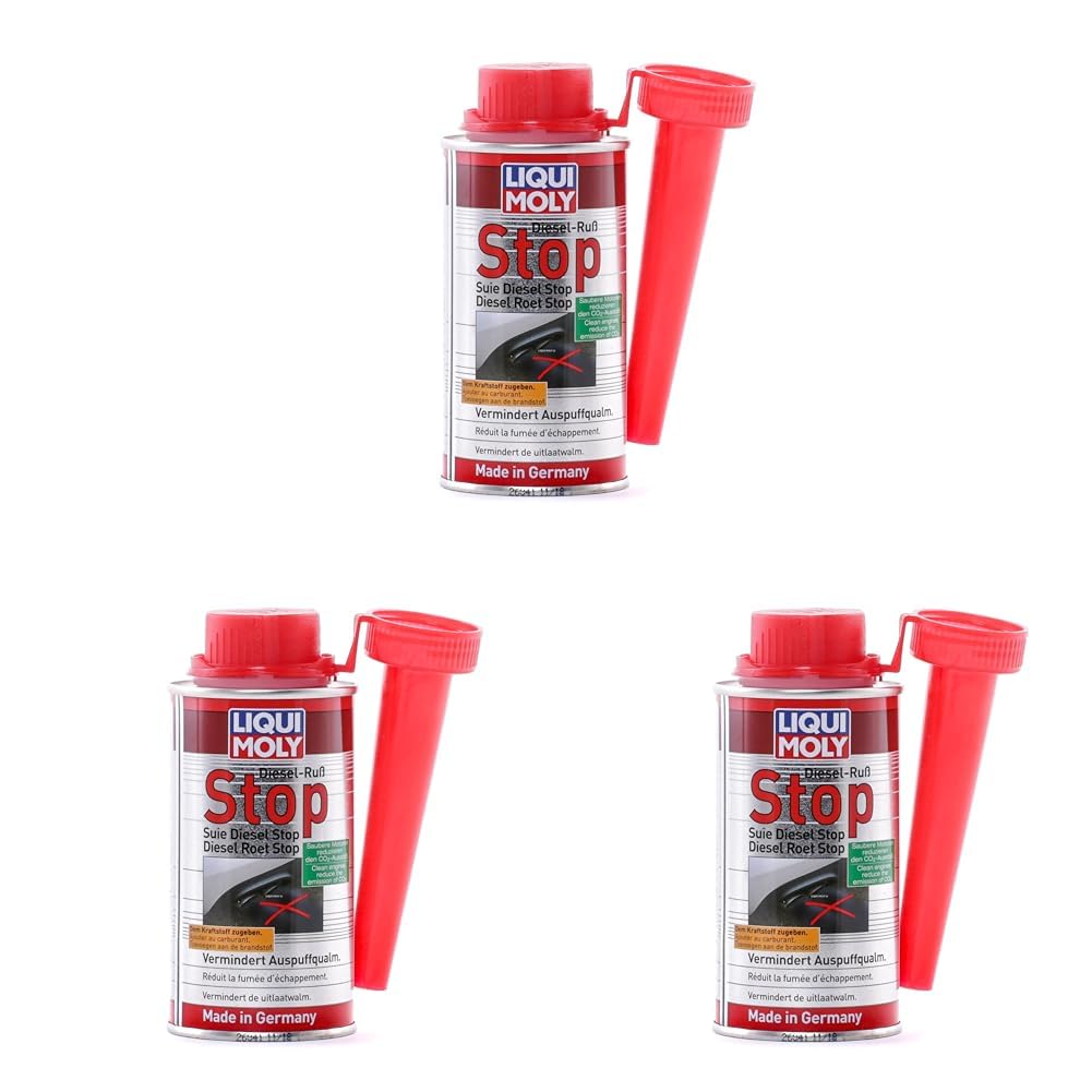 Liqui Moly Diesel Ruß-Stop | 150 ml | Dieseladditiv | Art.-Nr.: 5180, farblos (Packung mit 3)