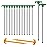 12+2PCS Tent Stakes Heavy Duty Camping Stakes,AVOFOREST 9.8inch Non-Rust Metal Tent Pegs Ground Stakes Tent Spikes Camping,Garden,Hiking Green