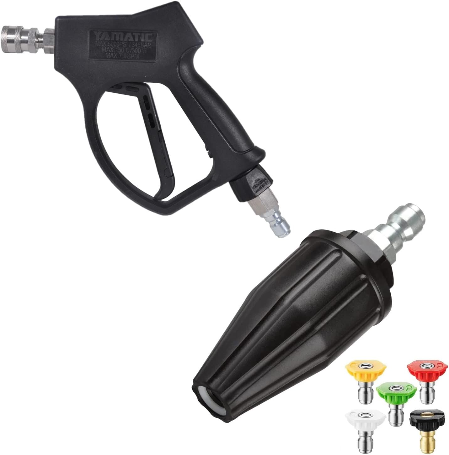YAMATIC 5800 PSI Short High Pressure Washer Gun with 3/8