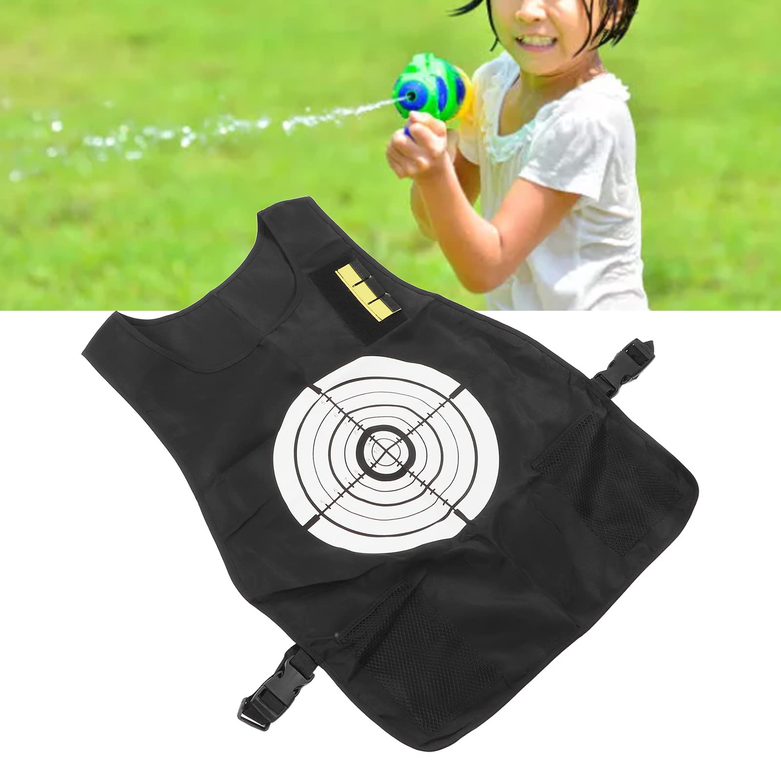QANYEGN Water Activated Target Vests, Double Sided Water Fight Vest, Reusable Water Fight Plies Toy for Outdoor and Indoor, Backyard