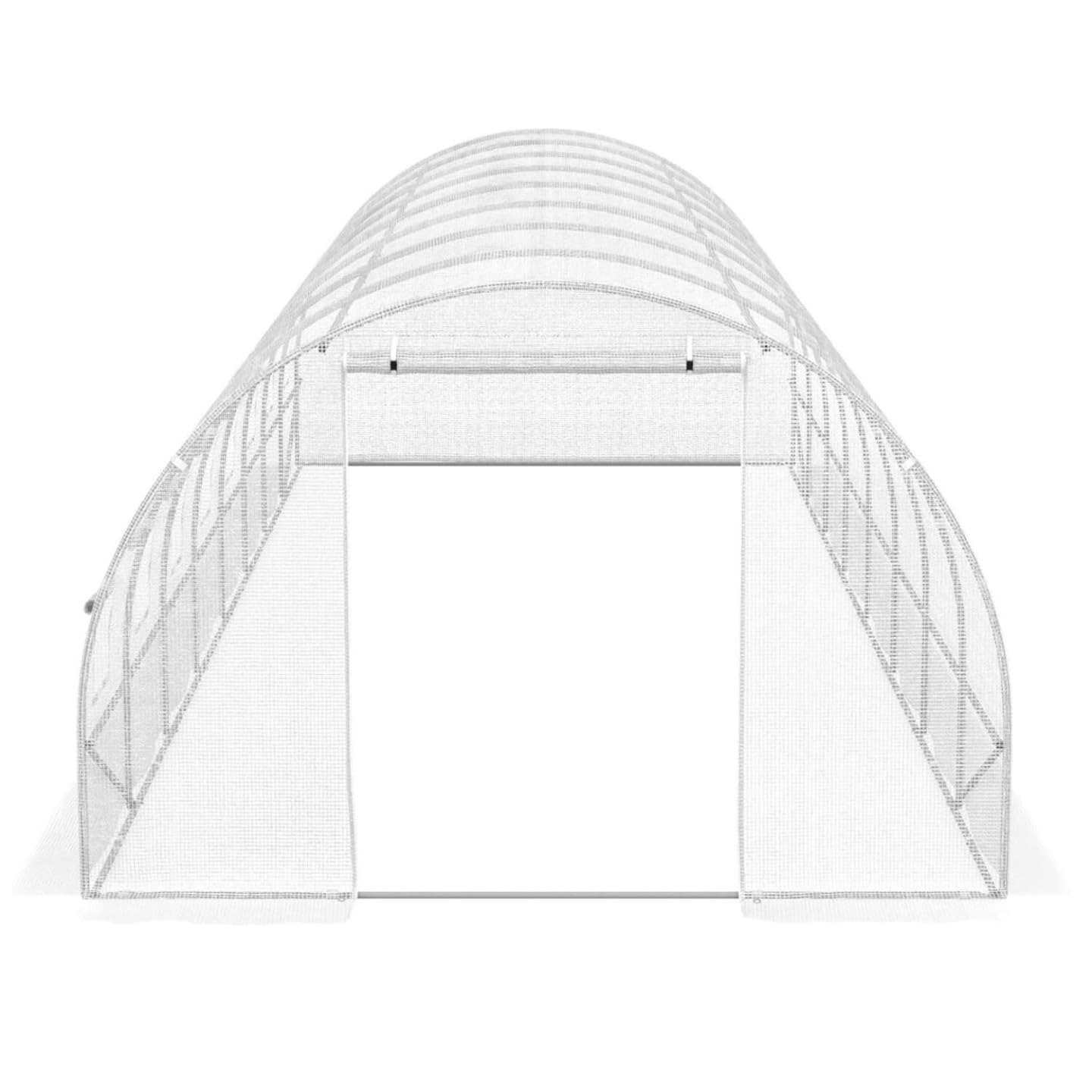 IDMarket - Invernadero túnel para jardín de 24 m², color blanco, gama de huertos de los Andes, 8 x 3 m