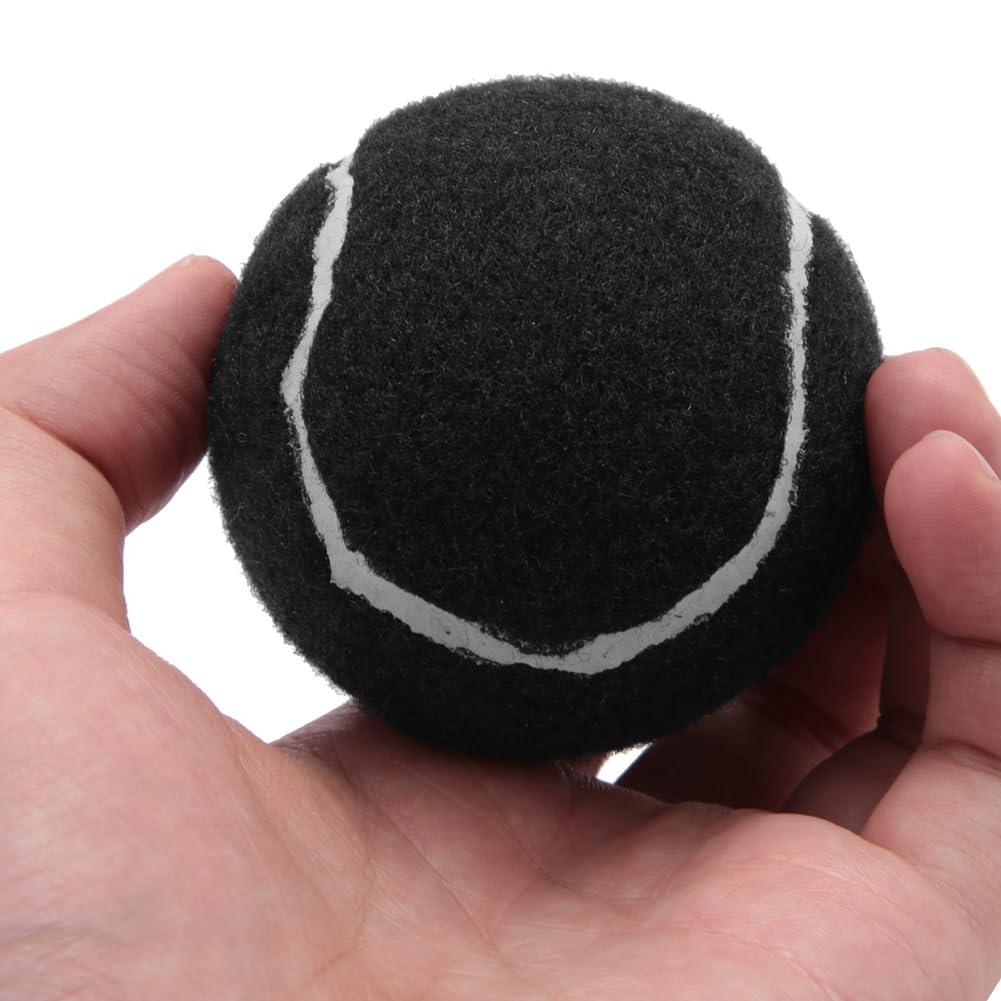 Paquete de 24 Pelotas de Tenis, Pelotas de Entrenamiento Elásticas Resistentes Al Desgaste, 66 mm, Pelota de Tenis para Práctica de Principiantes para Damas, Negro