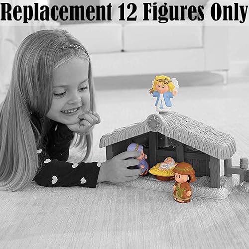 Miniatura 3 de Piezas de repuesto para Fisher Price Little People Christmas Story - J2404 ~ figuras de camello, burros, ovejas, sabios, María, José, ángel, bebé