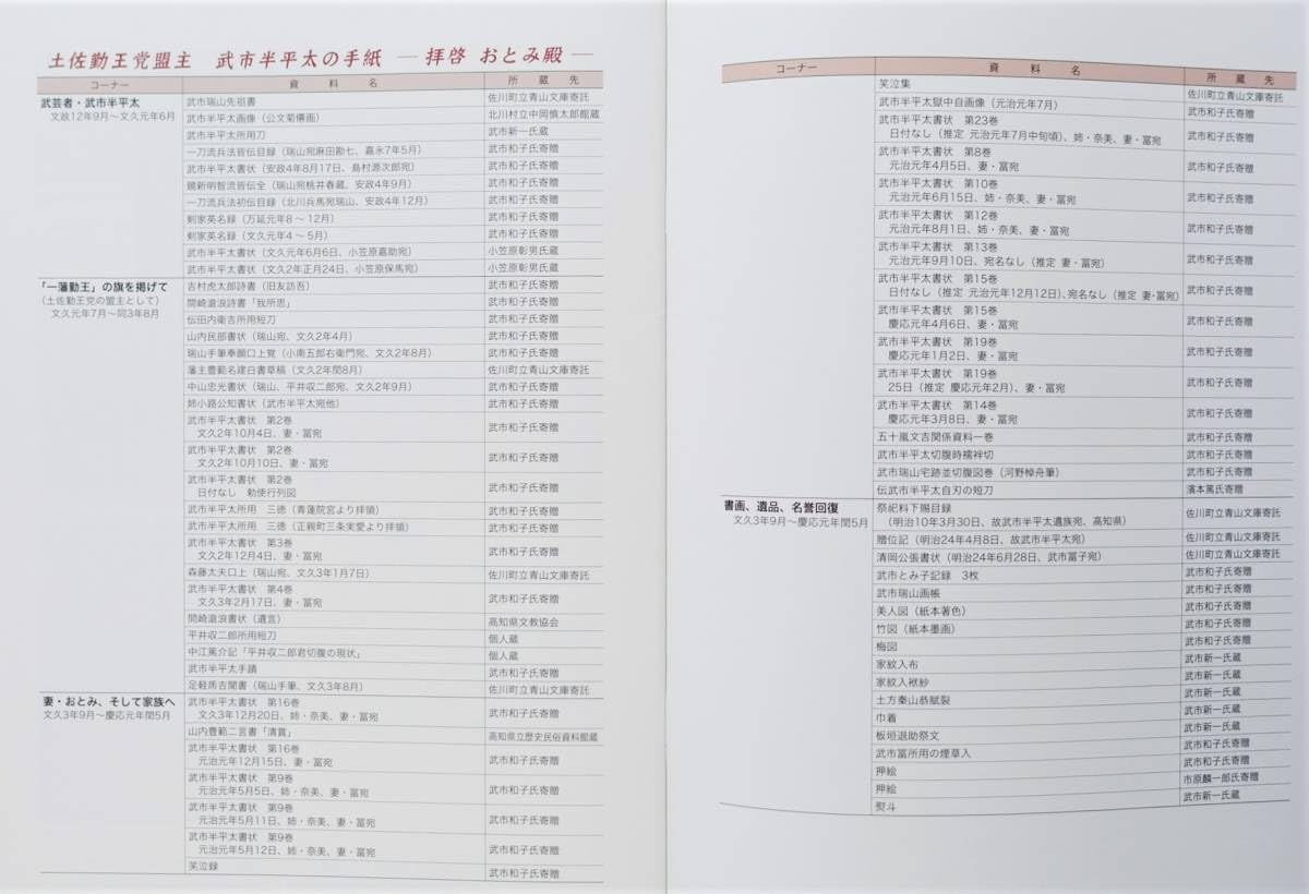 Amazon.co.jp: 『武市半平太の手紙』 図録 土佐勤王党 坂本龍馬 中岡