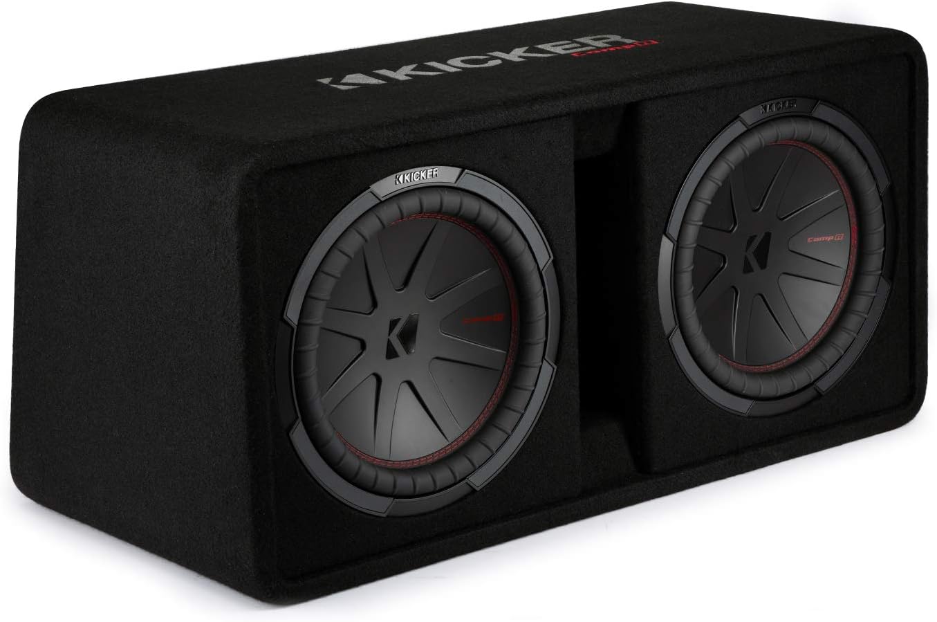 KICKER CompR 12"(30cm) Dual subwoofers in Vented encl, 2ohm, RoHS Compliant