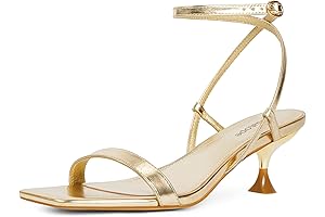 Gold Kitten Heel Sandal Straps For Glamour