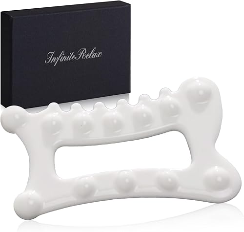 Herramienta facial de cerámica avanzada Gua Sha, regalo para el cuidado de la piel para mujeres y hombres, herramienta de masaje facial y cuerpo