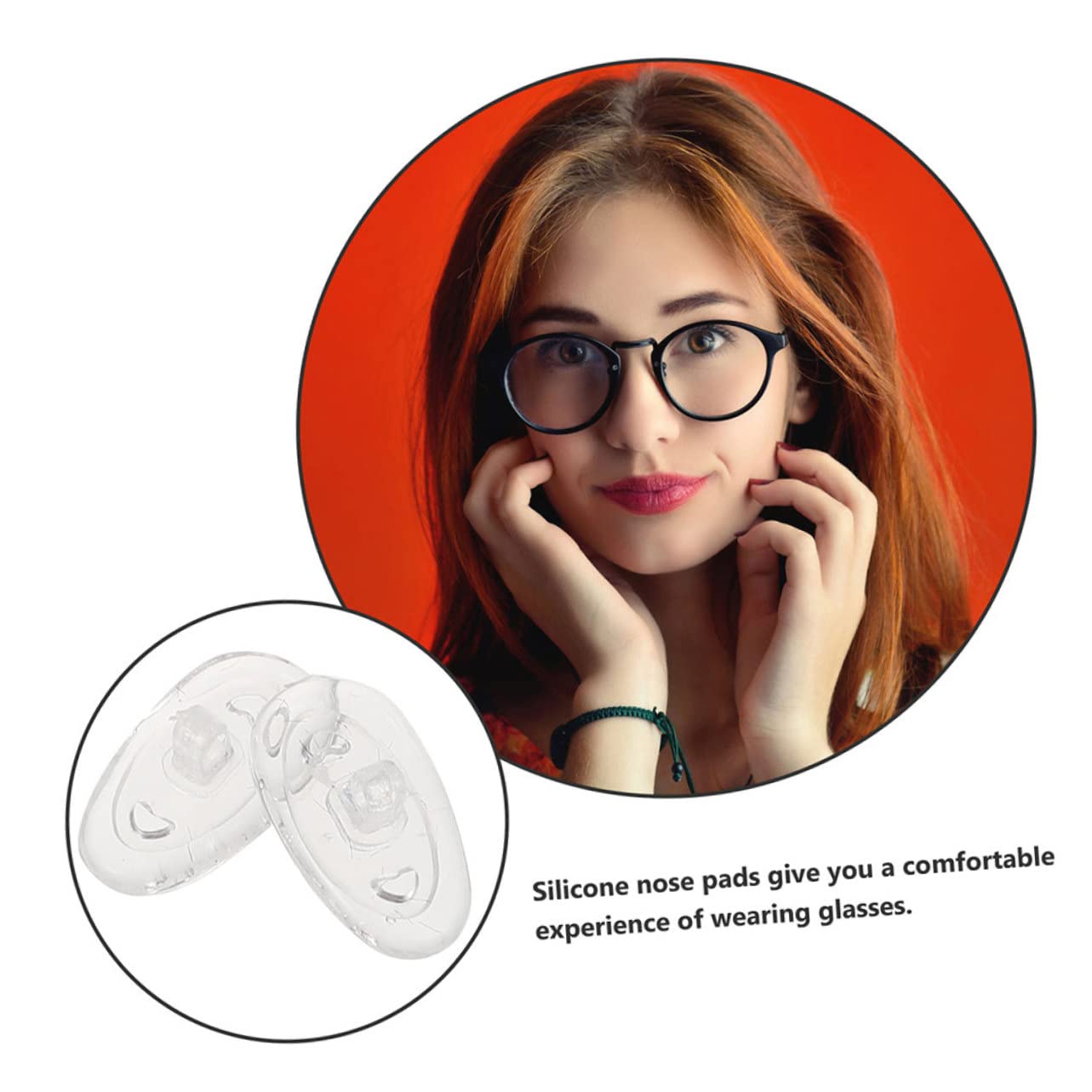 SOESFOUFU 40 Pairs Glasses Nose Pads Glasses Nose Guards Silicone Eyeglass Nose Pads Glasses Nose Pad Cushion Clear Eyeglass Nose Pads Glasses Clip Plastic Core