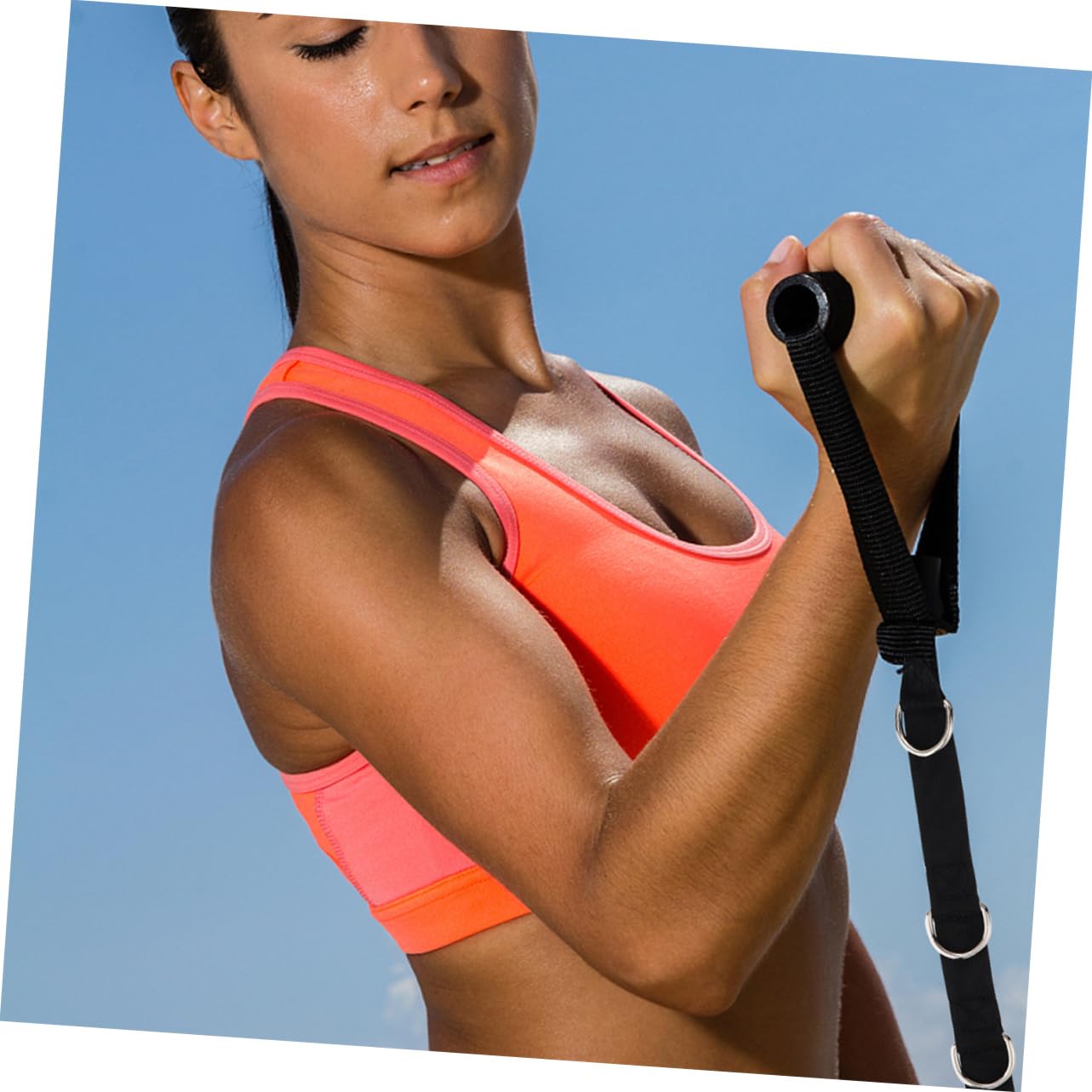 Bandas de Resistencia 2 Piezas Negro para Entrenamiento Ajustable