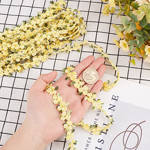 GORGECRAFT 5 Yards Flower Trim Ribbon Floral DIY Lace Applique Sewing Craft Lace Edge Trim for Wedding Dresses Embellishment DIY Party Decor Clothes - Image 3