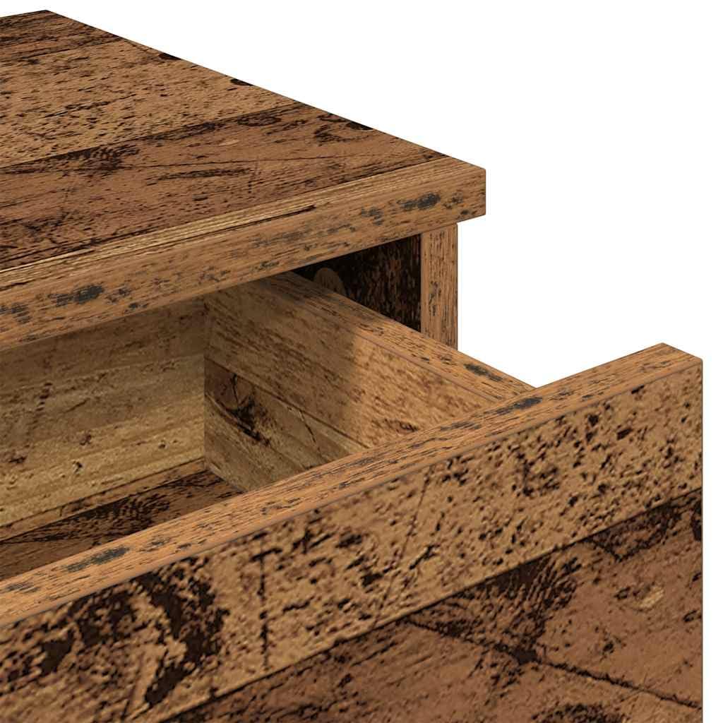 vidaXL Estante de Pared con cajones Madera contrachapada Madera Vieja