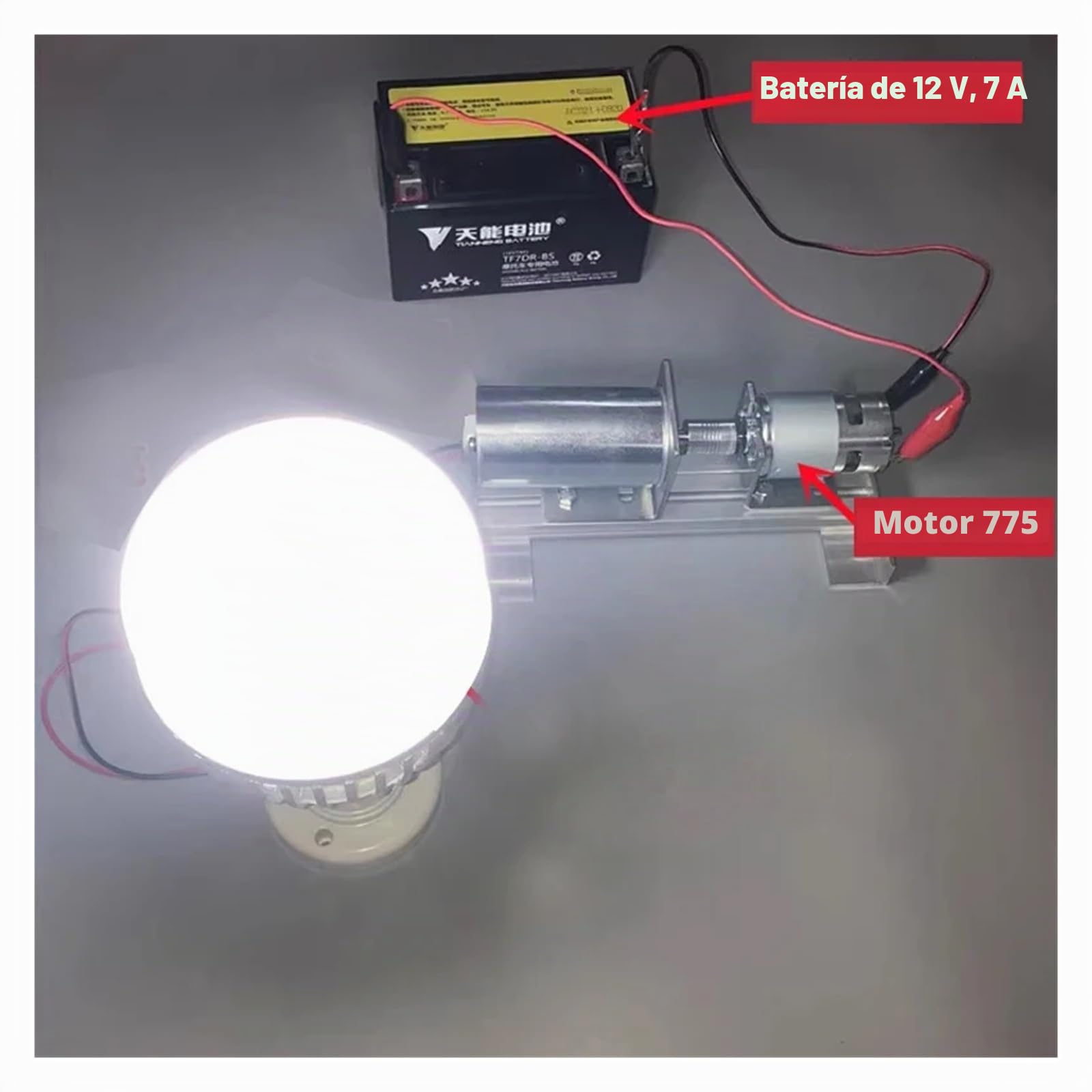Xuro Generador sin escobillas de imán permanente de 220 V CC for bricolaje, generador de alto voltaje, motor miniatura recargable 775 silencioso con doble rodamiento y doble rodamiento.(A)