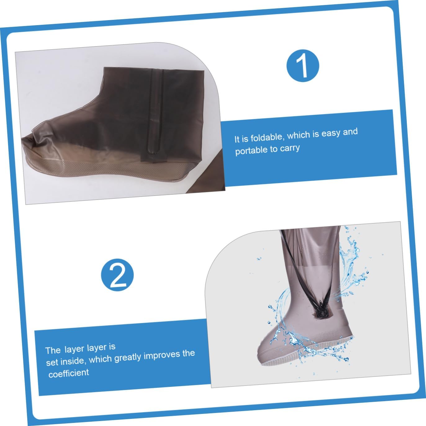 VANZACK Rainproof Shoe Covers Waterproof Shoes Waterproof Rucksack Waterproof Shoe Covers Waterproof and