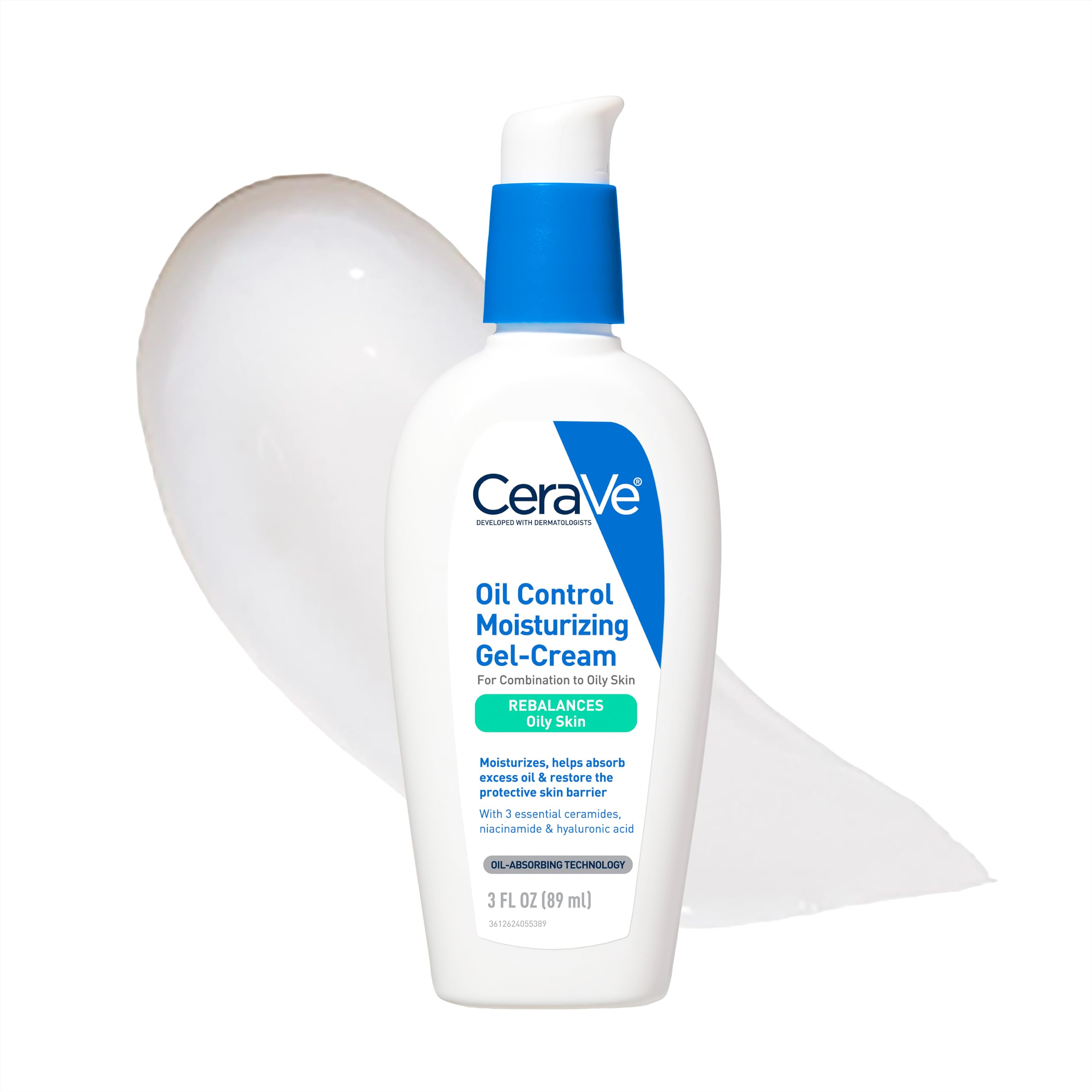 CeraVe Oil Control Gel Cream lightweight Moisturizer for Oily & Combination Skin with Ceramides, Hyaluronic Acid & Niacinamide | Dermatologist Recommended (52ml) - Image 1