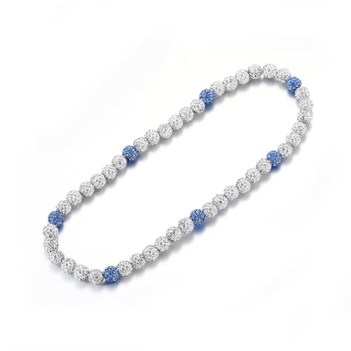 RWQIAN Baseball Beaded Necklace for Men Boys, Bling Drip Chains